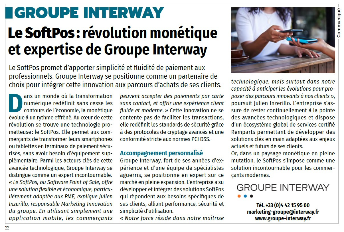 Le SoftPos : révolution monétique et expertise de Groupe Interway